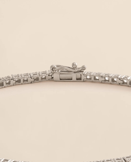 3 CT. Lab-Grown Diamond 14k White Gold Tennis Bracelet, image 4