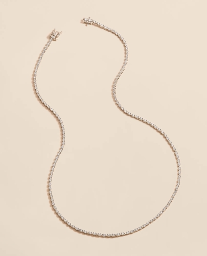5 CT. Lab-Grown Diamond 14k White Gold Tennis Necklace, image 1