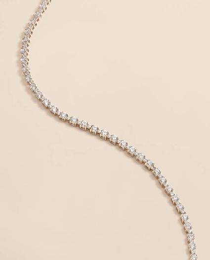 5 CT. Lab-Grown Diamond 14k White Gold Tennis Necklace, image 3