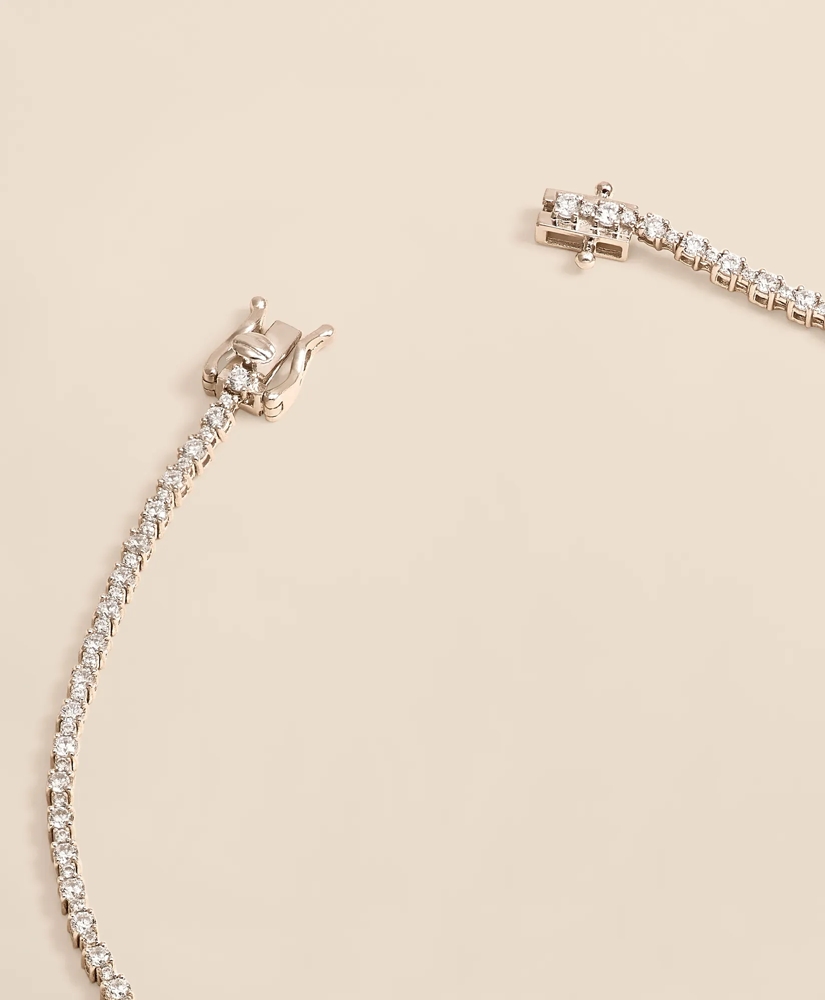 5 CT. Lab-Grown Diamond 14k White Gold Tennis Necklace, image 4