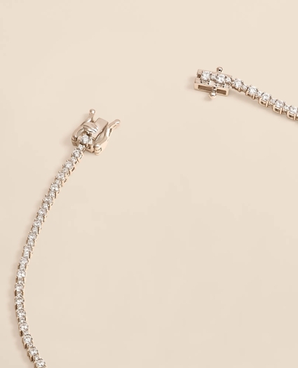 5 CT. Lab-Grown Diamond 14k White Gold Tennis Necklace, image 4