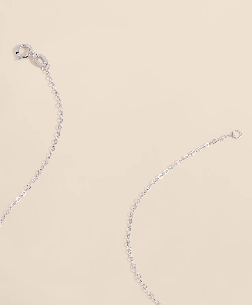 0.63 CT. Lab-Grown Diamond 3mm Sapphire 14k White Gold Necklace, image 4