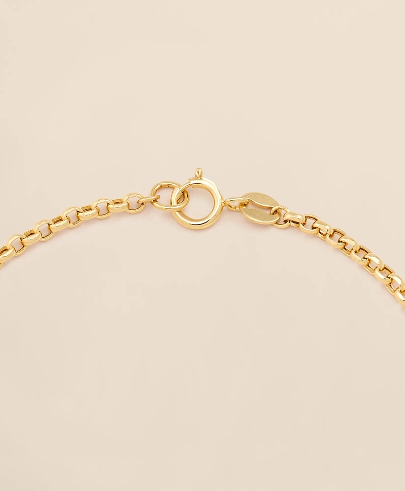 14k Gold Heart Pendant Bracelet, image 4
