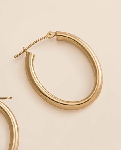 14k Gold Small Hoop Earrings, image 4