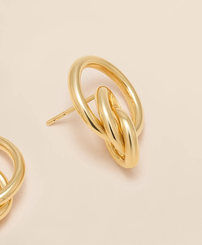 14k Gold Triple Hoop Earrings, image 3