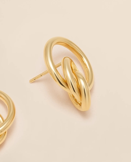 14k Gold Triple Hoop Earrings, image 3