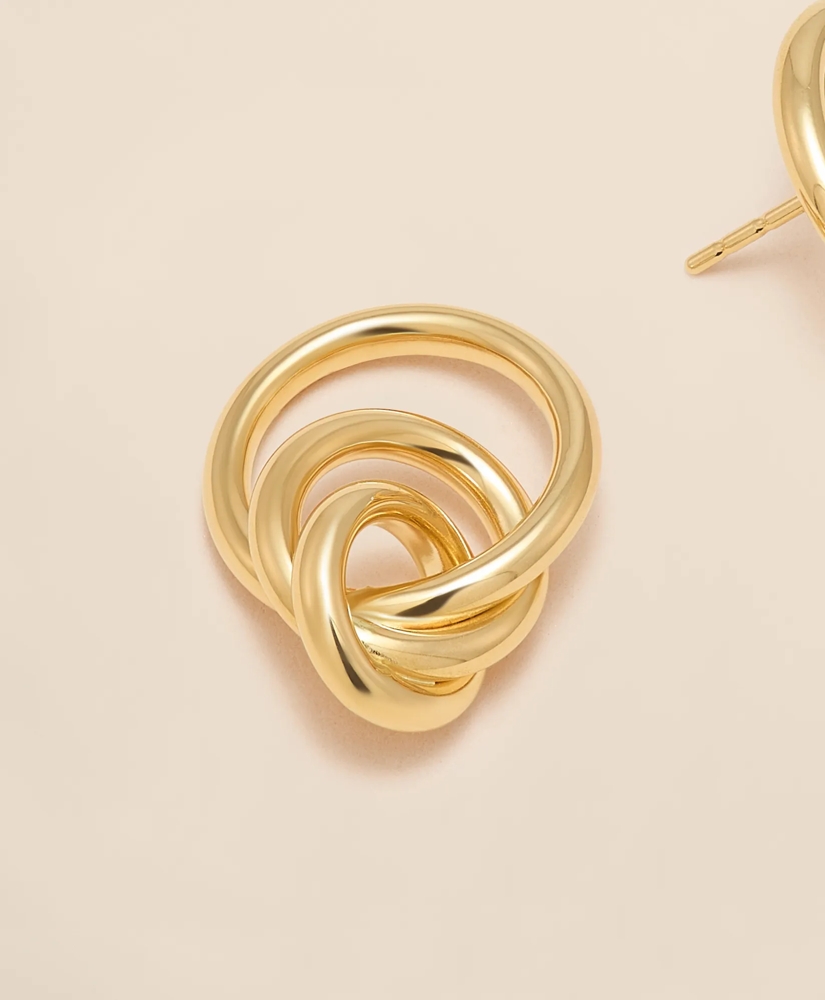 14k Gold Triple Hoop Earrings, image 4