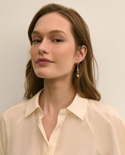 Loni Paul Labradorite Charm Earrings in 14K Plated Gold, image 2