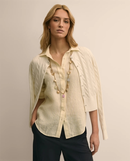 Gold-Tone Long Charm Necklace