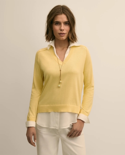 Gold-Tone Faux Pearl Lariat Necklace