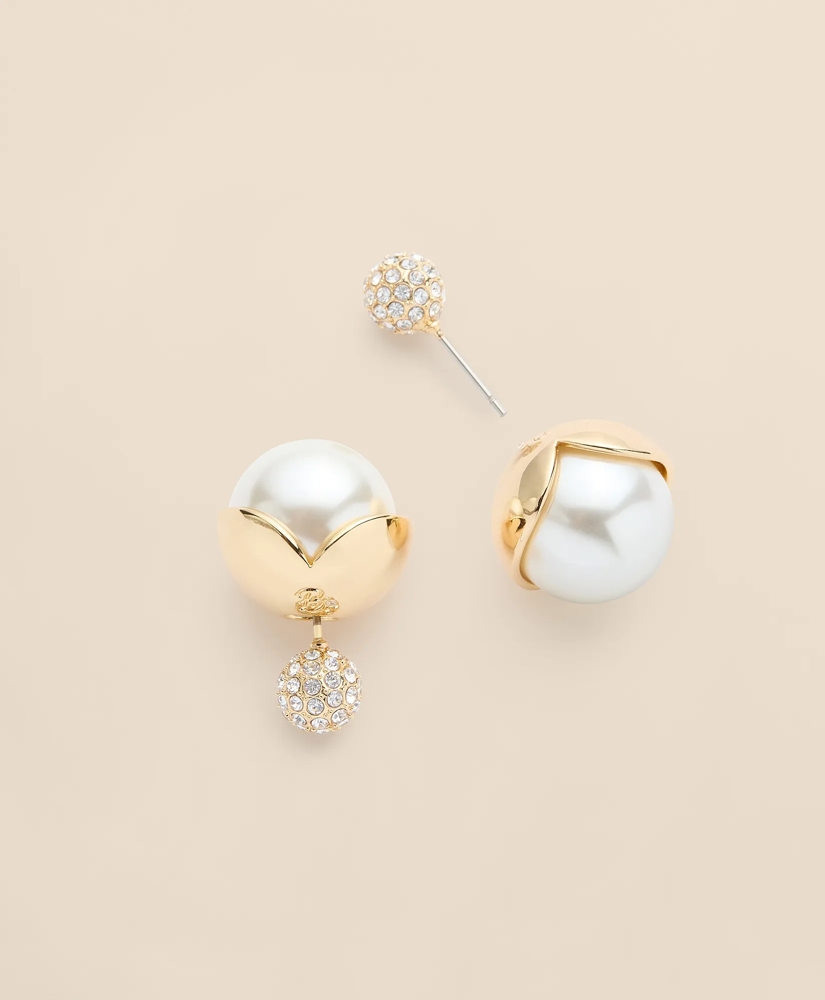 Faux-Pearl Ball Stud Earrings, image 3