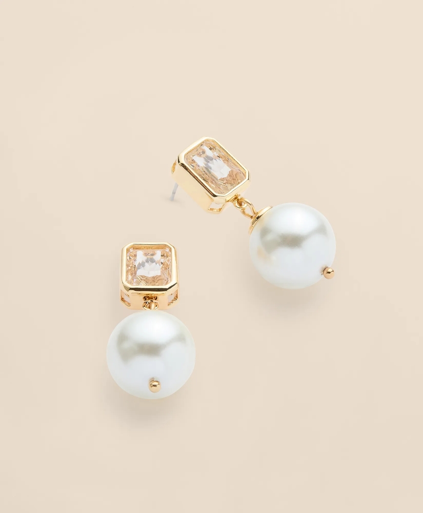 Faux Pearl Drop Earrings, image 3