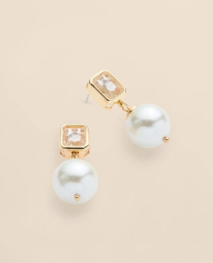 Faux Pearl Drop Earrings, image 3