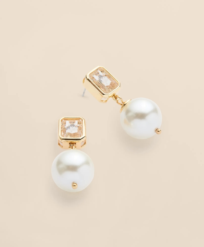 Faux Pearl Drop Earrings, image 3