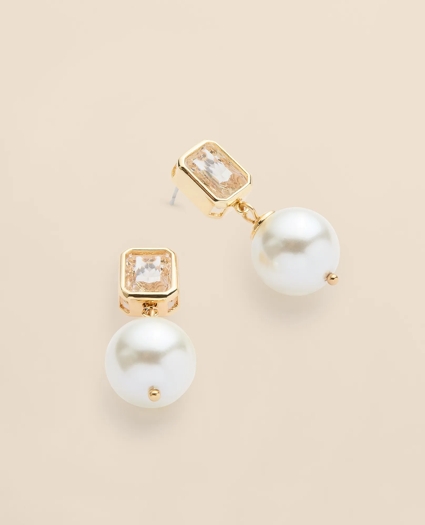 Faux Pearl Drop Earrings, image 3