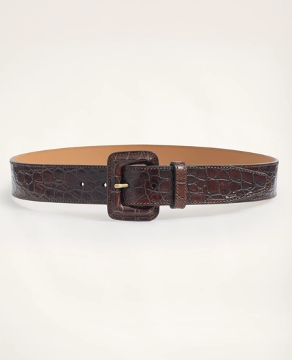Leather Croc Embossed Belt