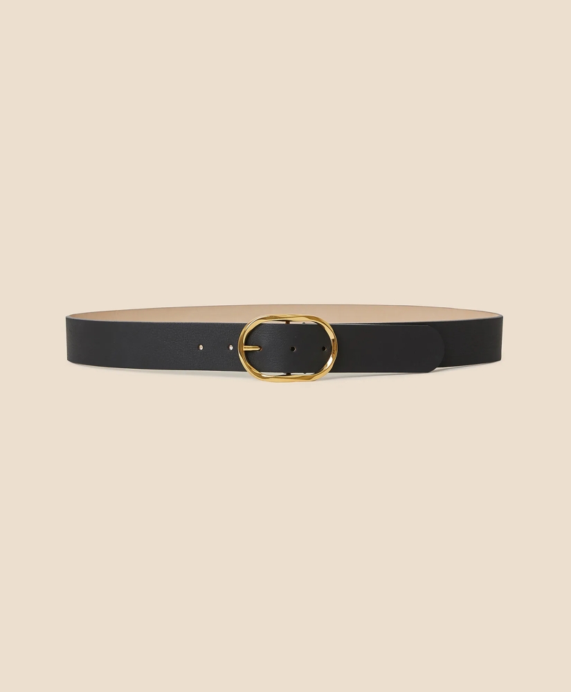 B-Low the Belt Gold-Tone & Leather Twisted Buckle Belt, image 1