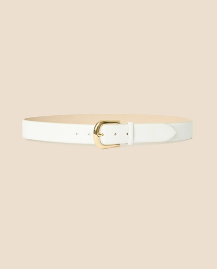 B-Low the Belt White-Gold-Tone Wide Buckle Belt, image 1