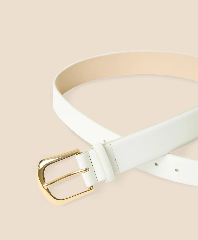 B-Low the Belt White-Gold-Tone Wide Buckle Belt, image 4