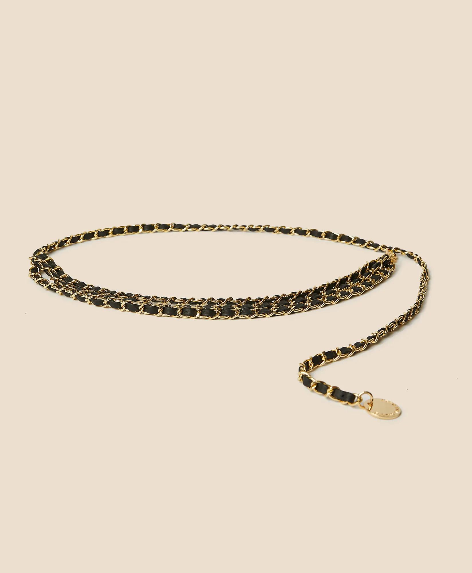 B-Low the Belt Mini-Chain Leather Belt