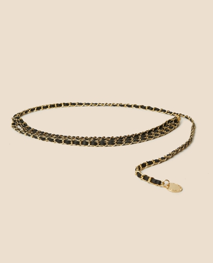 B-Low the Belt Mini-Chain Leather Belt, image 1