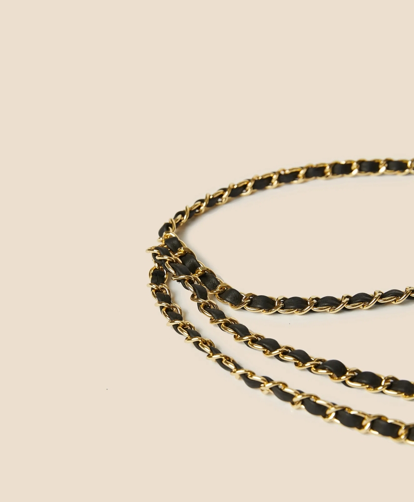 B-Low the Belt Mini-Chain Leather Belt, image 4