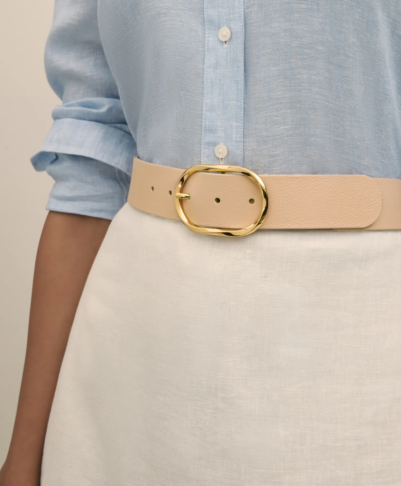 B-Low the Belt Gold-Tone & Leather Twisted Buckle