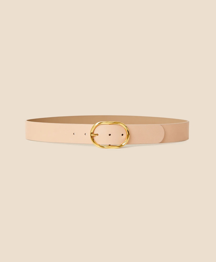 B-Low the Belt Gold-Tone & Leather Twisted Buckle Belt, image 2