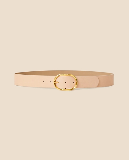 B-Low the Belt Gold-Tone & Leather Twisted Buckle Belt, image 2