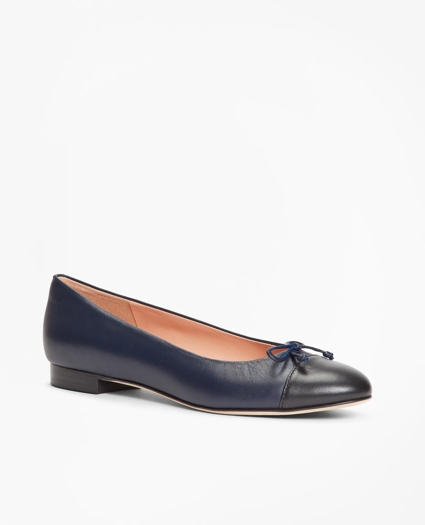 Color-block Leather Flats, image 1