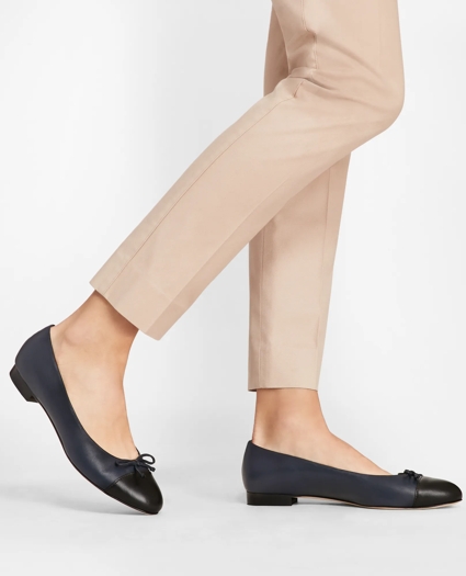 Color-block Leather Flats, image 5