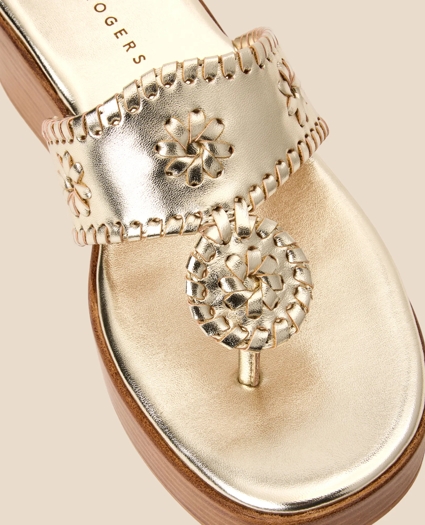 Jack Rogers Platinum Wedge Sandals, image 6