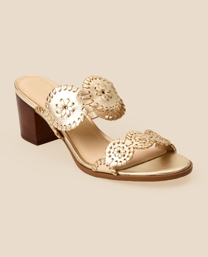 Jack Rogers Lauren Mid-Heel Leather Sandals, image 1