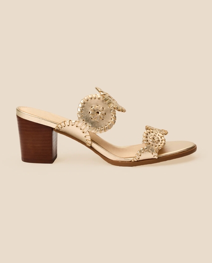 Jack Rogers Lauren Mid-Heel Leather Sandals, image 2