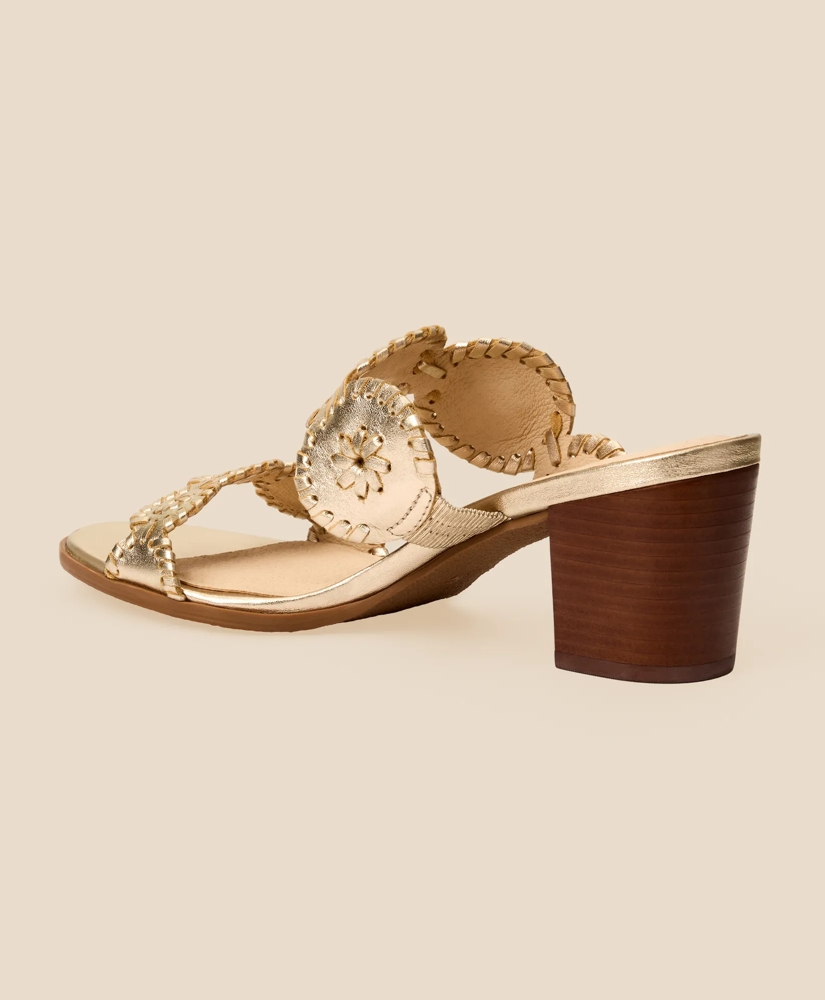 Jack Rogers Lauren Mid-Heel Leather Sandals, image 4