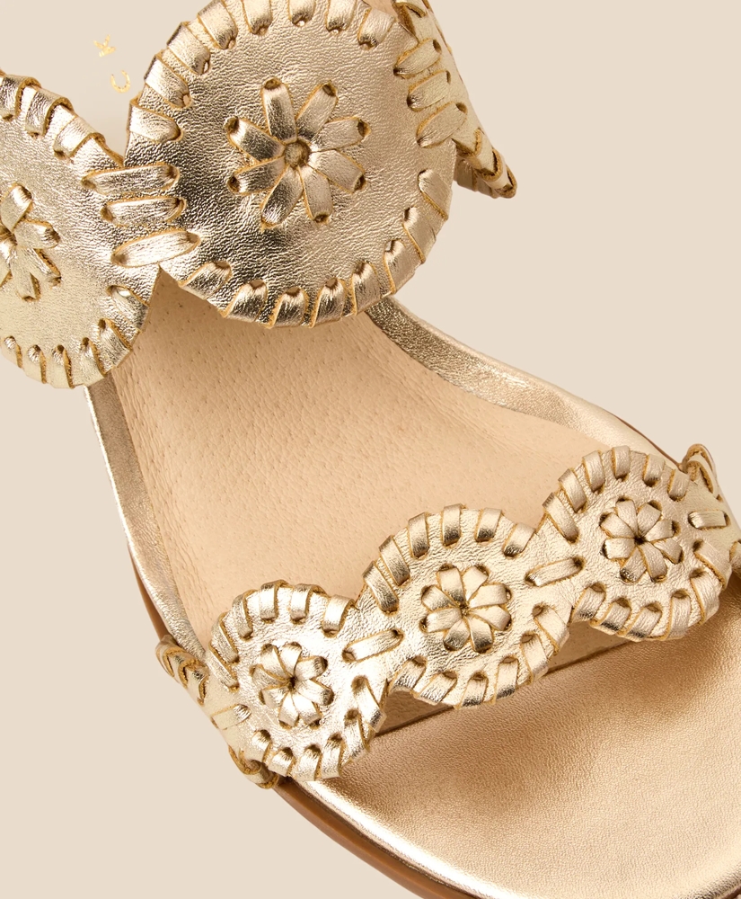 Jack Rogers Lauren Mid-Heel Leather Sandals, image 6