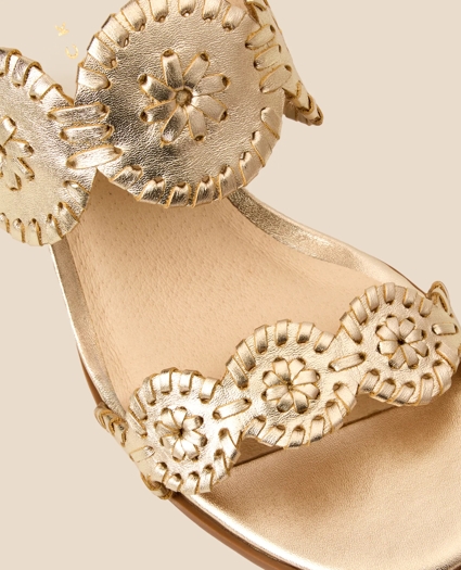 Jack Rogers Lauren Mid-Heel Leather Sandals, image 6