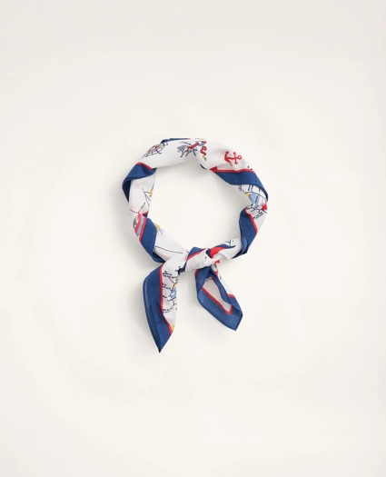 Cotton Voile Nautical Scarf, image 2