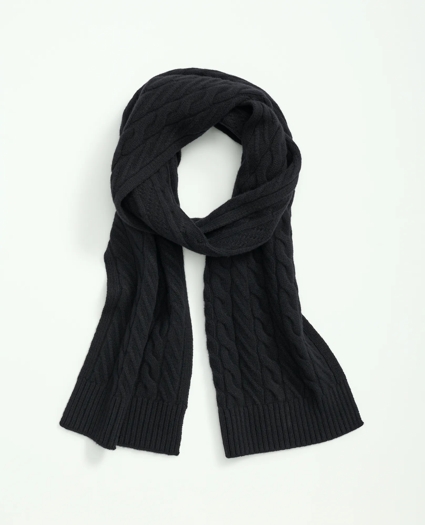 Merino Wool and Cashmere Blend Cable Knit Scarf, image 1
