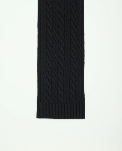 Merino Wool and Cashmere Blend Cable Knit Scarf, image 2