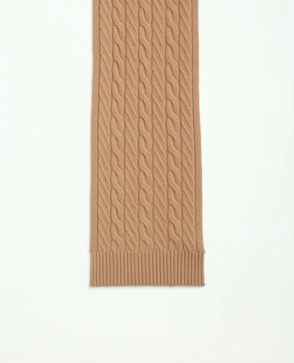 Merino Wool and Cashmere Blend Cable Knit Scarf, image 2