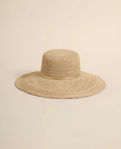 Flora Bella Raffia Sun Hat With Gold-Tone Accents, image 1
