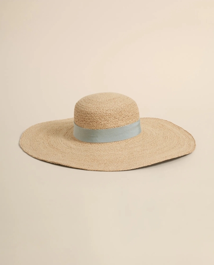 Flora Bella Raffia Boat Hat With Ribbon Accent, image 2