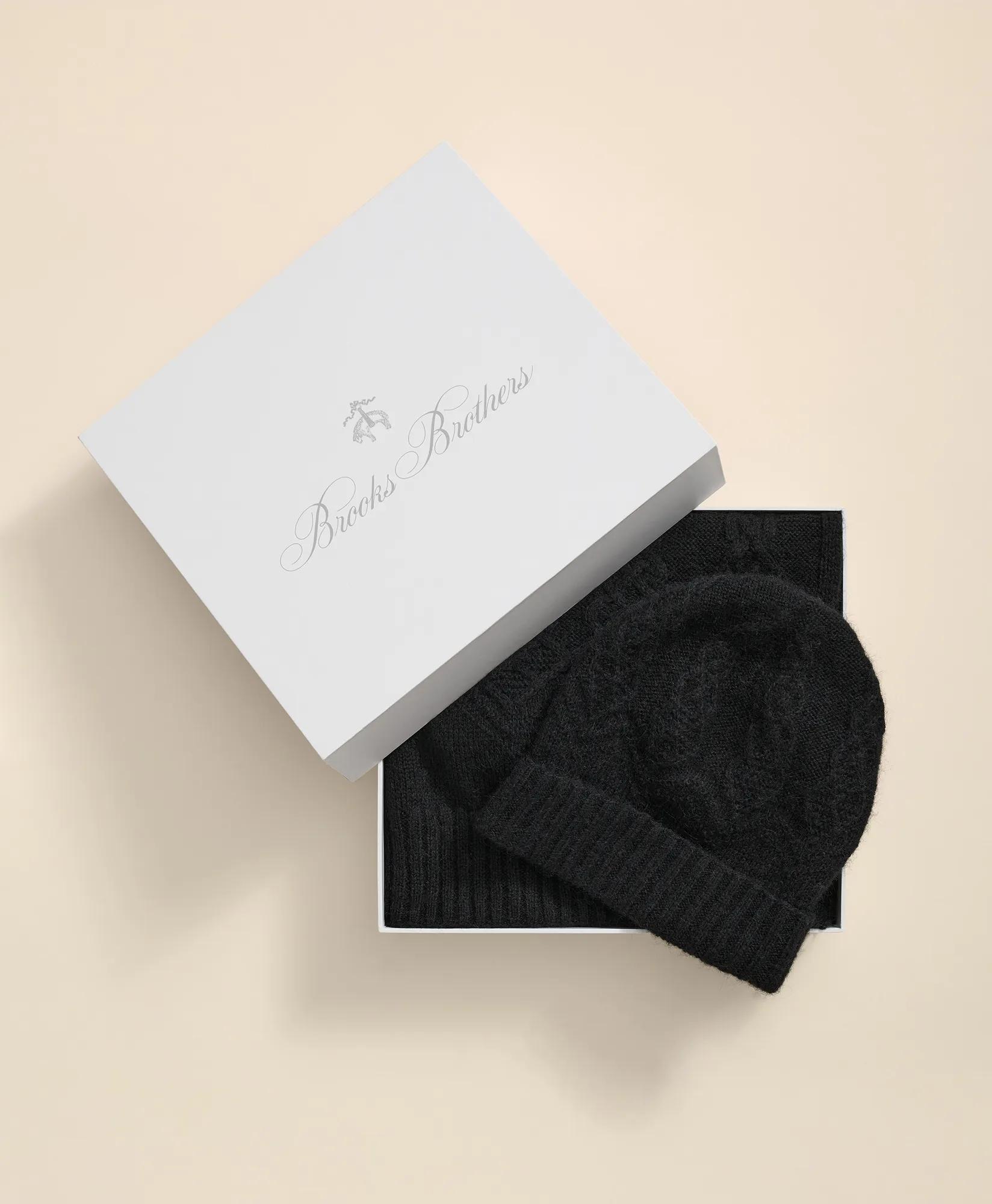 Cotton-Alpaca-Wool Blend Hat & Scarf Boxed Set, image 2
