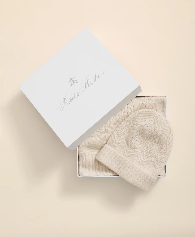 Cotton-Alpaca-Wool Blend Hat & Scarf Boxed Set, image 2