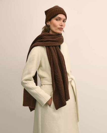 Cotton-Alpaca-Wool Blend Hat & Scarf Boxed Set, image 1