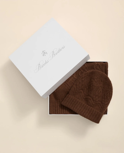 Cotton-Alpaca-Wool Blend Hat & Scarf Boxed Set, image 4