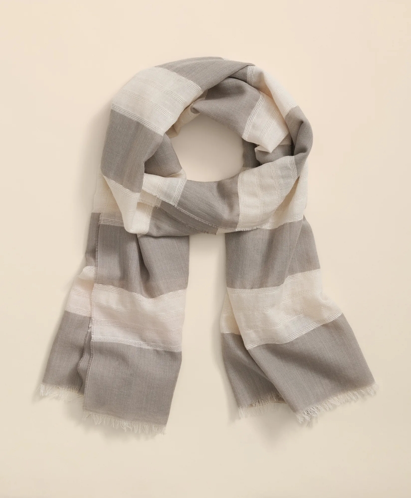 Wool-Silk Blend Shimmer Scarf