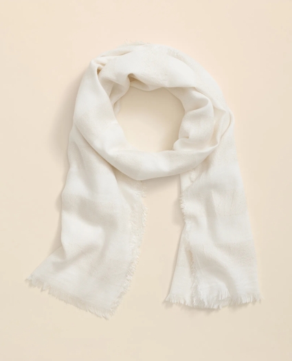 Viscose-Modal-Cotton Blend Shimmer Stripe Scarf, image 1