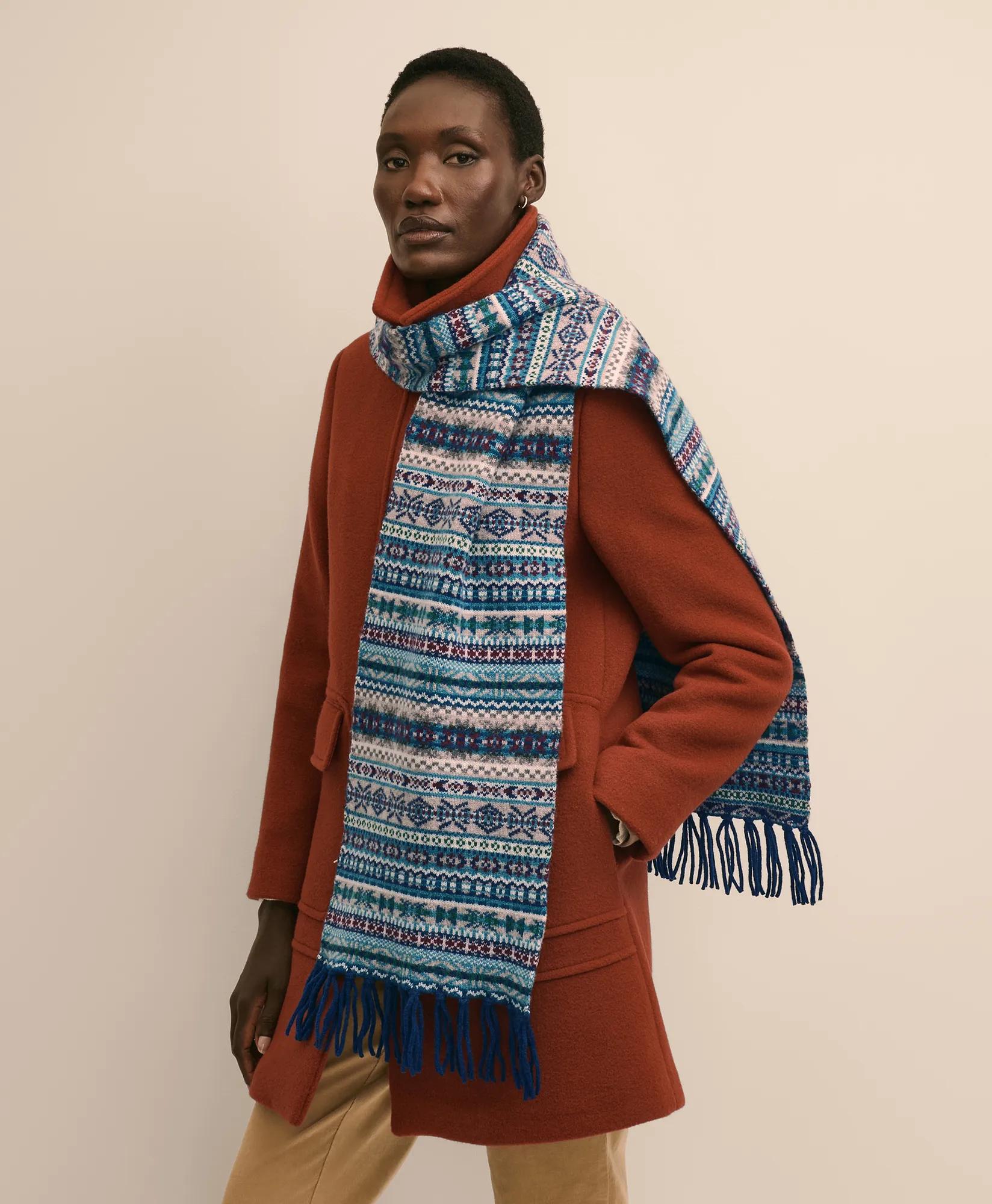Merino Wool Fair Isle Scarf, image 1